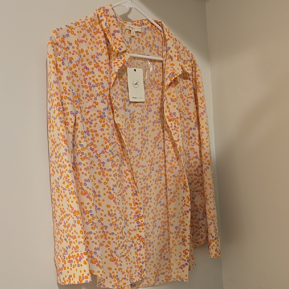 Floral Button-Up Blouse
